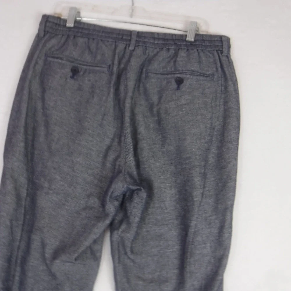 Banana Republic Mens Mason Athletic Tapered Pants Size 33 X 30 Linen Blend